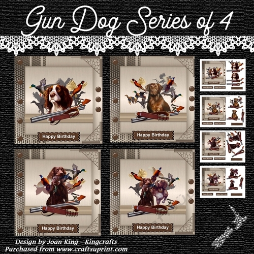 Set of 4 Gun dogs (sold separately also)