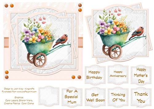 Wheelbarrow of flowers 3