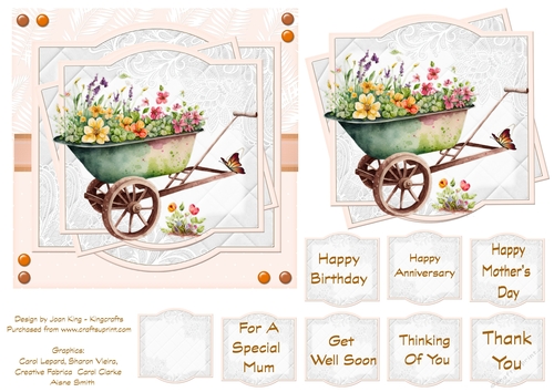 Wheelbarrow of flowers 4
