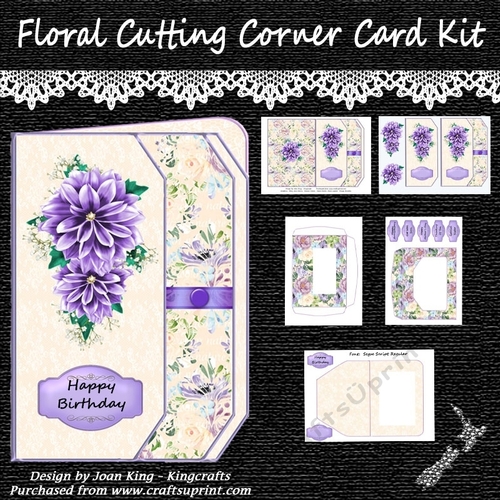 Floral cutting corner card kit