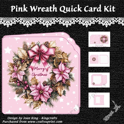 Pink Christmas Wreath Kit