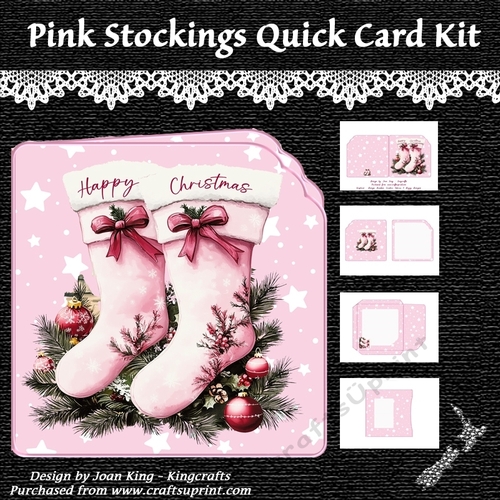 Pink Christmas Stockings Kit