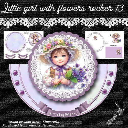 Little girl with flowers rocker 13
