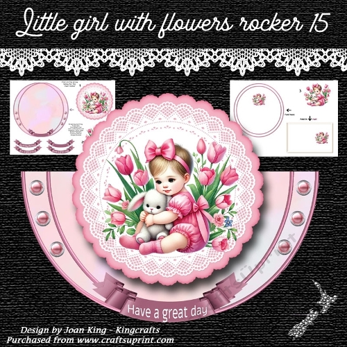 Little girl with flowers Rocker 15