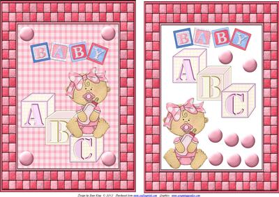 Baby Girl on Blocks