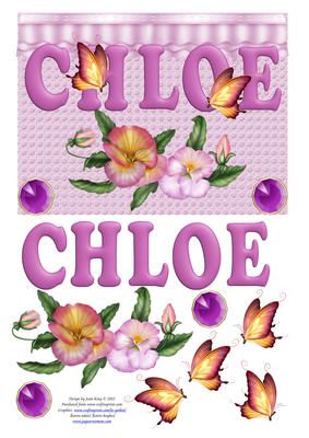 Pansy Name Card for Chloe
