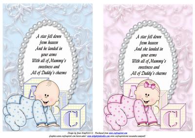 Baby Boy and Girl Toppers