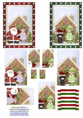 2 Christmas House Toppers Pyramid