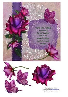Birthday Lace and Roses
