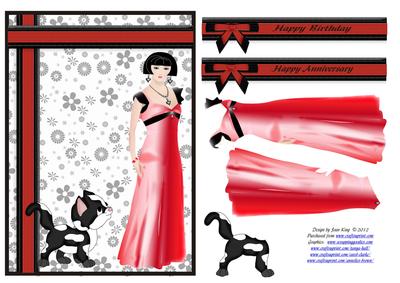 Art Deco Lady and Best Friend
