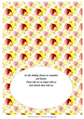 Christmas A5 Landscape Insert