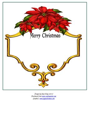 Poinsettia insert for Christmas