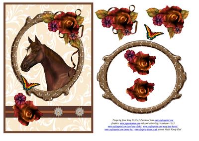 Horse Amongst Roses