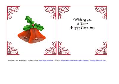 Set of 6 Christmas Inserts 6 Inch Red 6