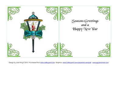 Set of 6 Christmas Inserts 6 Inch Green 2