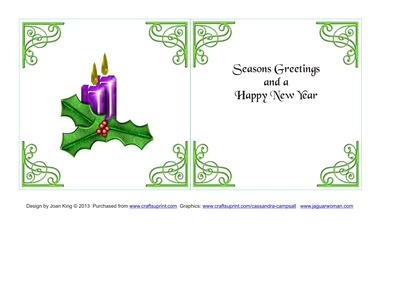 Set of 6 Christmas Inserts 6 Inch Green 5