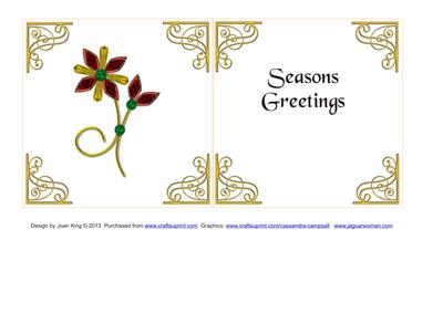 Set of 6 Christmas Inserts 6 Inch Gold 2