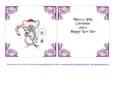 Set of 6 Christmas Inserts 6 Inch Children Purple 4