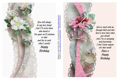 Floral Birthday Toppers 2 for Quick Cards