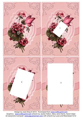 Floral Geraniums Inverted Twisted Pyramage