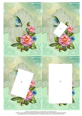Floral Camellias Inverted Twisted Pyramage