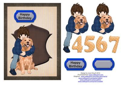 Boy and His Dog Birthday Age 4 to 7
