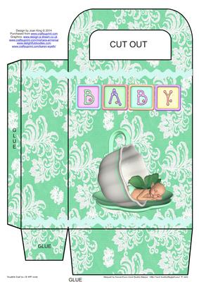 Green Bag with Handles for New Baby