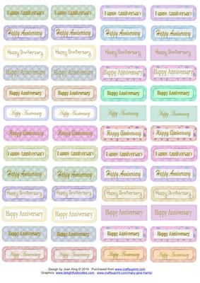 Set of 52 Anniversary Banners