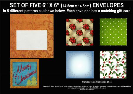 Set of Five 6 x 6