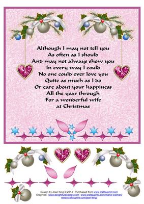 For a Wonderful Wife at Christmas