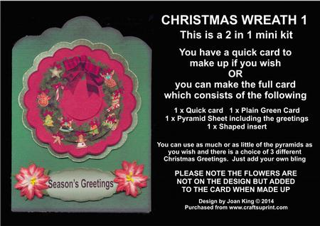 Christmas Wreath 1 2 in 1 Mini Kit