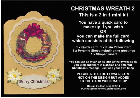 Christmas Wreath 2 2 in 1 Mini Kit