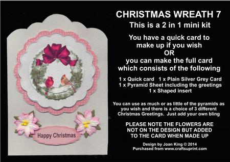 Christmas Wreath 7 2 in 1 Mini Kit