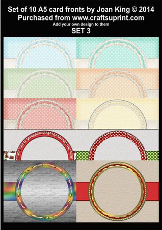 10 A5 Card Fronts Set 3
