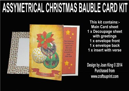 Assymetrical Christmas Bauble Card Mini Kit