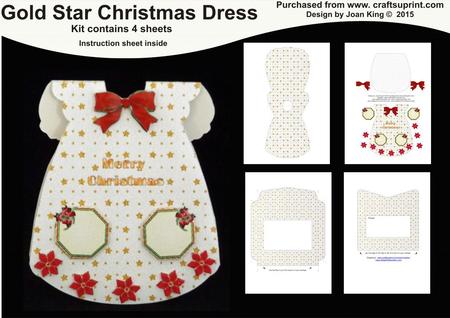 Gold Star Christmas Dress