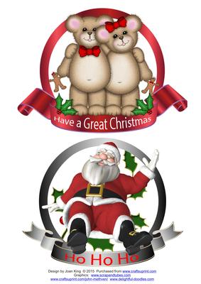 2 Christmas Toppers Set 4