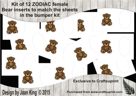 Set of 12 Zodiac Signs for Female Inserts
