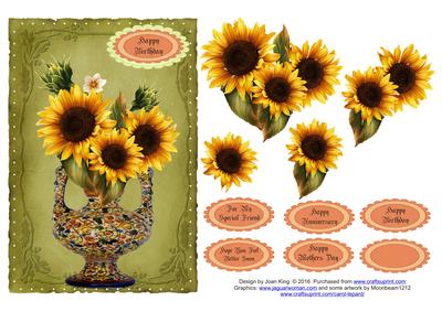 Vase of Sunflowers
