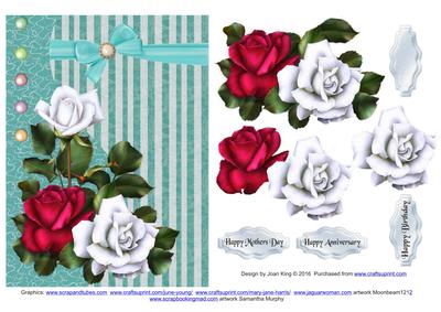 Red and White Roses
