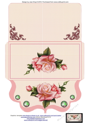 Pink rose clutch purse money wallet