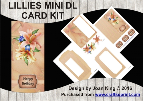 Lillies mini DL card kit