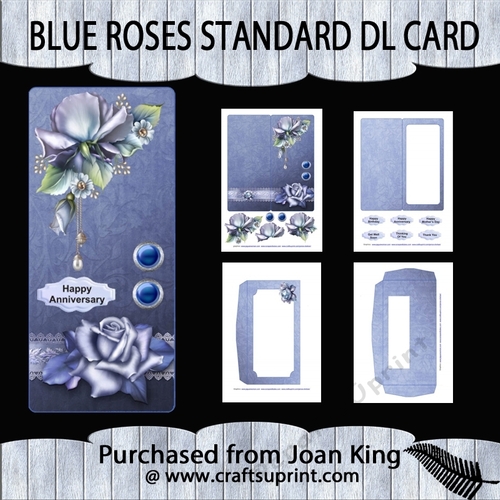Blue Roses standard DL card