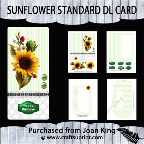 Sunflower  standard DL card