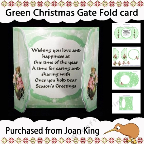 Green Christmas Gatefold Card