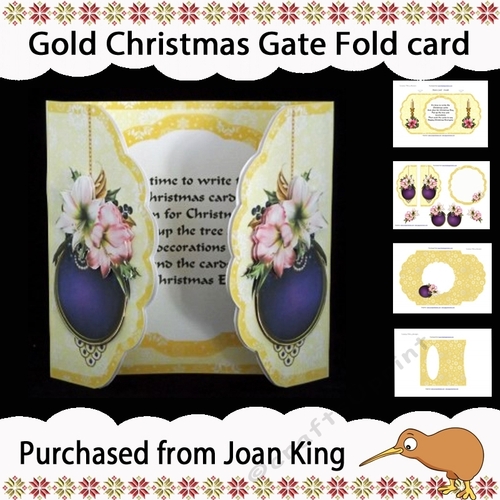 Gold Christmas Gatefold Card