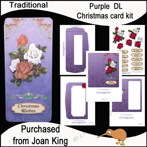 Purple DL Christmas card