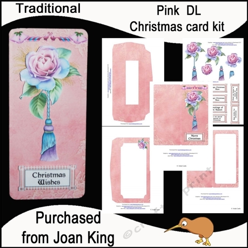 Pink DL Christmas Card