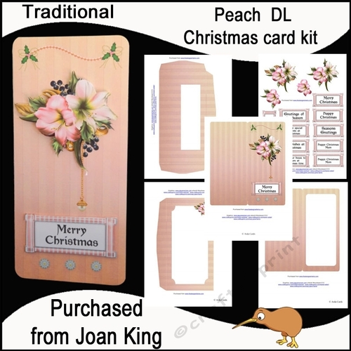 Peach DL Christmas Card