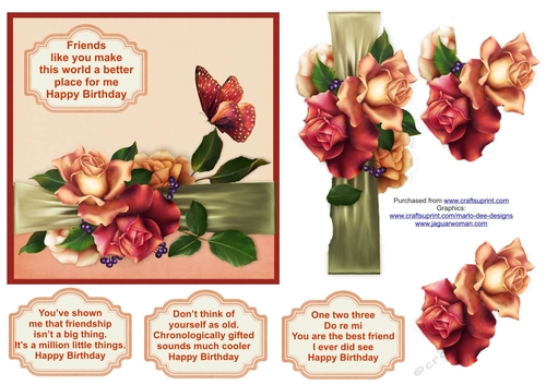 Autumn roses for a best friend